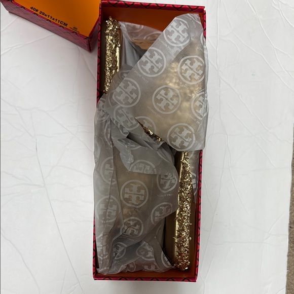 Tory Burch Tinsel Double Sport Slide - Gold - Picture 3 of 5